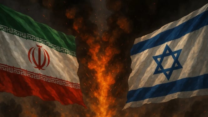 Ilustrasi perang Iran dan Israel