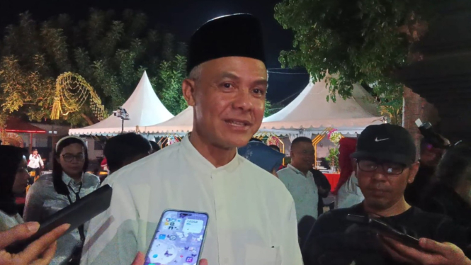 Ganjar Pranowo saat peringati Haul Bung Karno di Blitar.