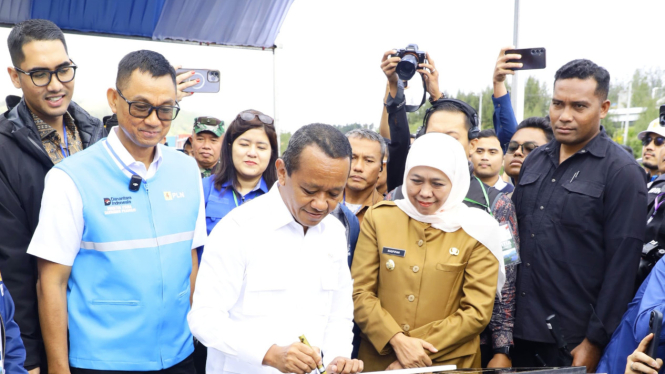 Gubernur Khofifah bersama Menteri ESDM Bahlil Lahadalia