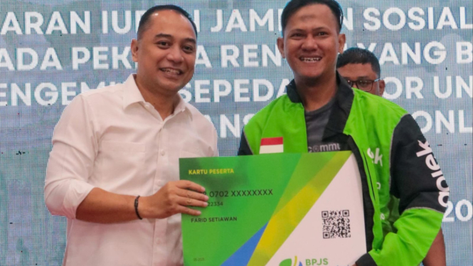 Wali Kota Surabaya Eri Cahyadi dan Perwakilan Driver Gojek
