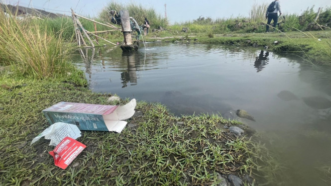 Kolam sumber air hangat di Lingkungan Mojokerto
