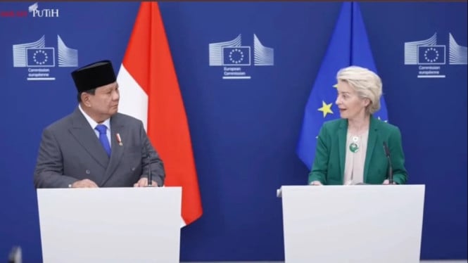 Presiden RI Prabowo Subianto bersama Presiden Komisi Eropa