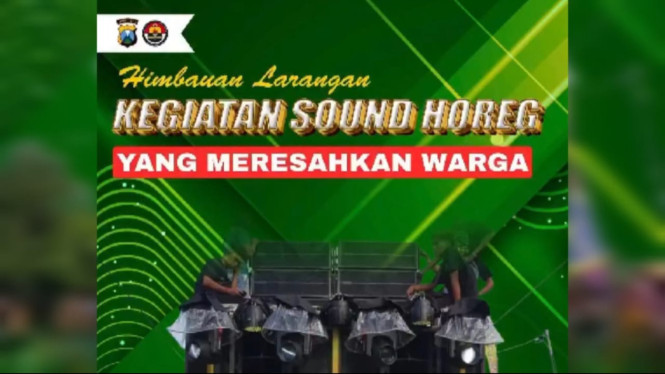 Poster larangan sound horeg
