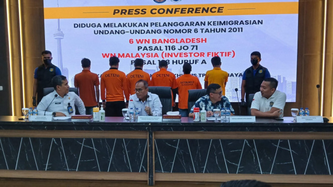 Konferensi Pers Penangkapan Warga Bangladesh