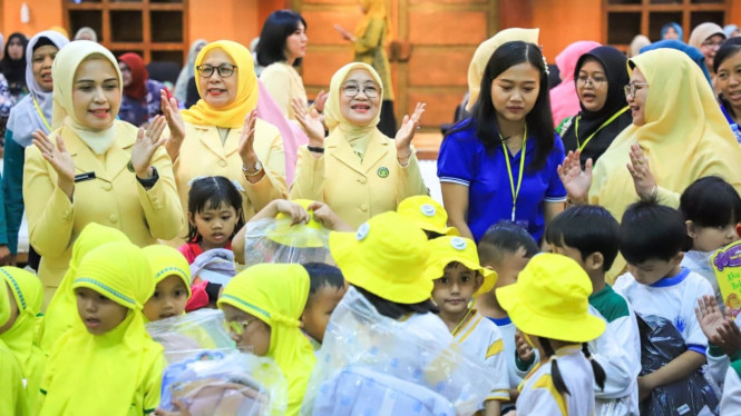 Ketua DPD PP PAUD Jatim Isye Adhy Karyono di workshop.