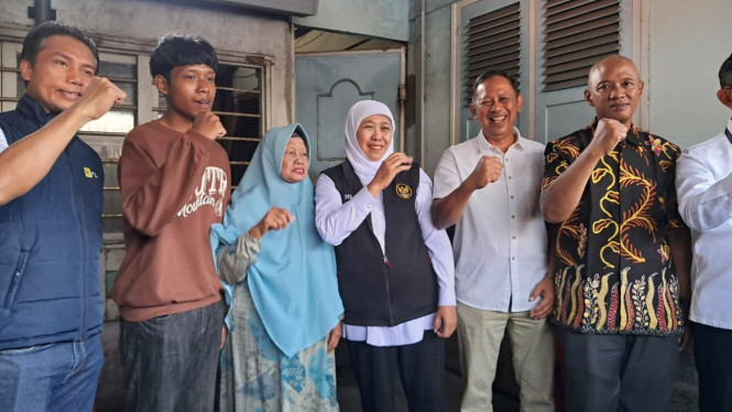Gubernur Khofifah sambangi janda perintis kemerdekaan.