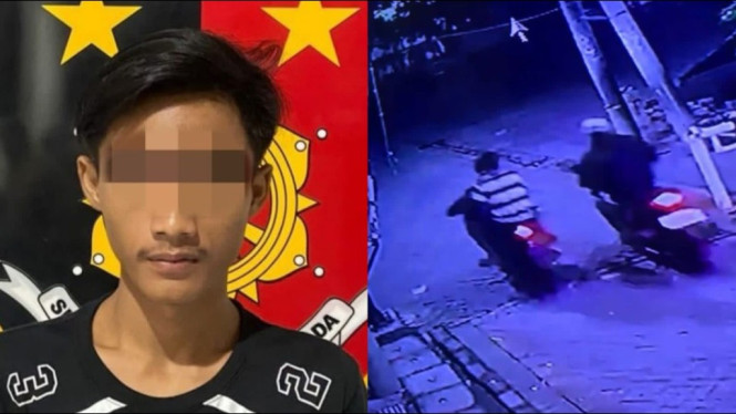 Pelaku pencurian motor dan rekaman CCTV