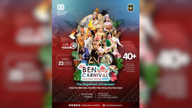 Flyer BEN Carnival 2025 Kota Blitar.