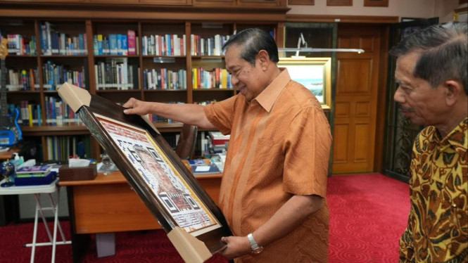 Susilo Bambang Yudhoyono di Museum SBY-Ani Pacitan.