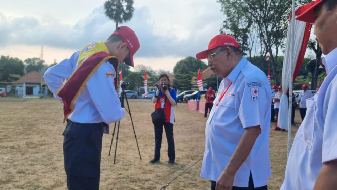Ketua PMI Jatim Imam Utomo di acara Jumbara di Gresik.