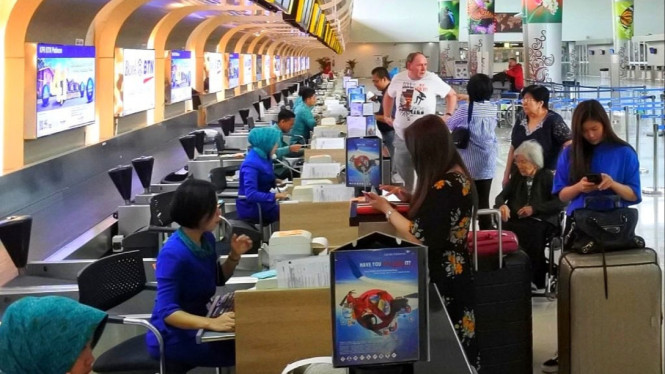 Suasana Bandara Juanda Surabaya.