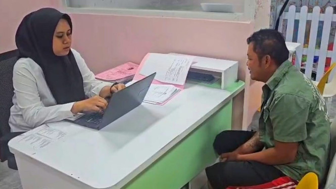 Pelaku Kekerasan Seksual Menjalani Pemeriksaan.