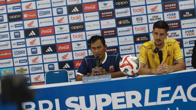 Jumpa Pers Madura United Sebelum Lawan PSM.