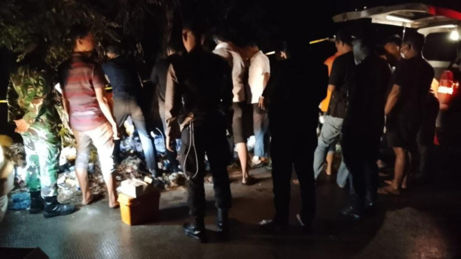 Lokasi penemuan mayat terbakar hingga gosong di hutan Lamongan.