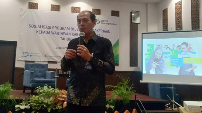 Kabid Kepesertaan BPJS Ketenagakerjaan Gresik Den Iman Dwi Prasetya.