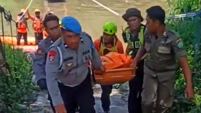 Korban meninggal bocah tenggelam di Sungai Mas.