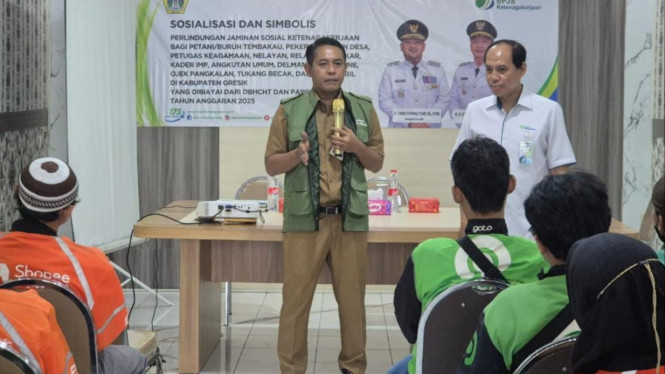 Kepala Disnaker Gresik dan BPJS Ketenagakerjaan