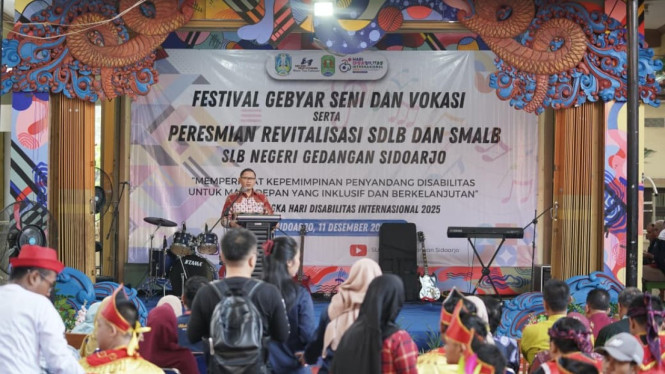 Kadindik Jatim Aries Agung Paewai di Festival Gebyar Seni dan Vokasi