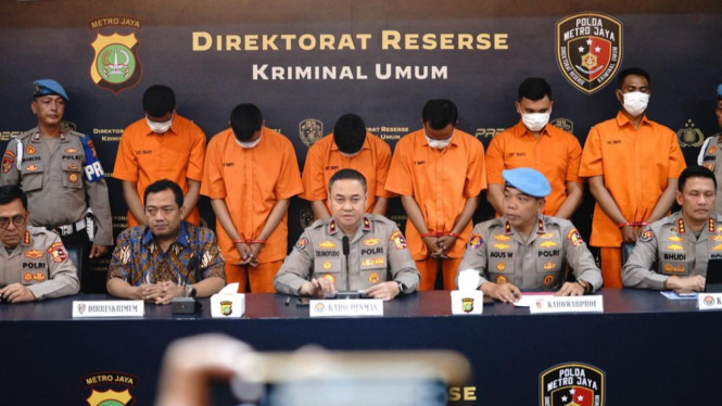 Konpres pengeroyokan 2 matel hingga tewas di Polda Metro Jaya