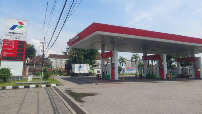 SPBU Pertamina di Banaran, Kabupaten Lamongan.