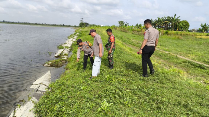 Waduk lokasi 4 anak tenggelam di Kabupaten Lamongan.