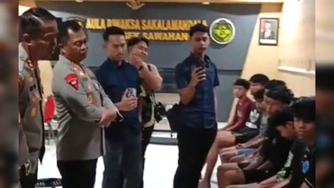 Belasan pelaku tawuran di kantor polisi