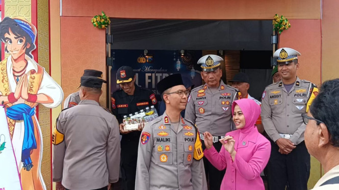 Kunjungan Kapolres Trenggalek ke Posyan Mudik.