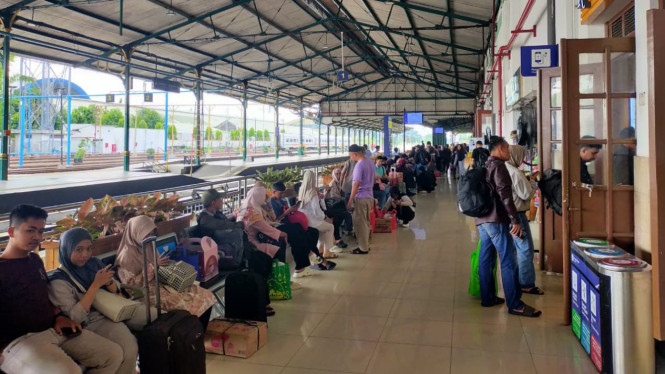 Situasi arus balik di Daop 7.