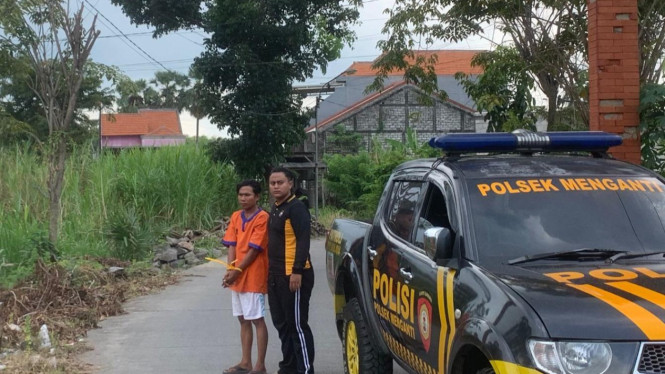 Begal Driver Ojol di Gresik Saat Ditangkap Polisi.