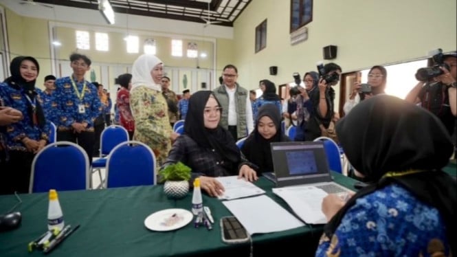 Proses pengambilan PIN Sistem Penerimaan Murid Baru (SPMB) Jawa Timur 2026