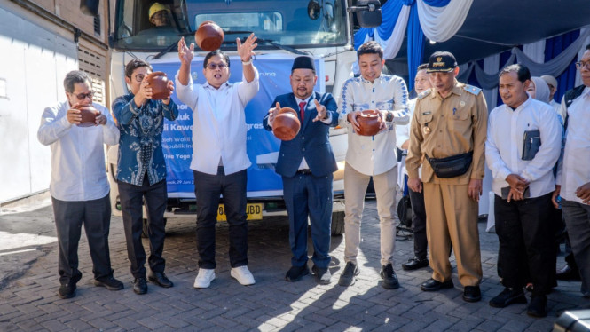 Pelepasan Ekspor Rajungan ke Amerika Serikat oleh Bupati Gresik Fandu Akhmad Yani.