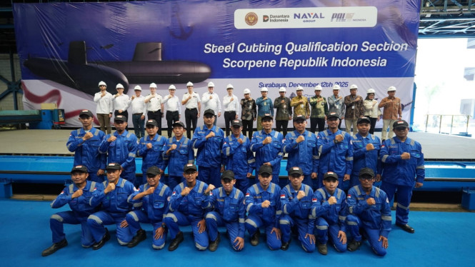 Peresmian Proses Pembangunan Dua Kapal Selam Scorpene.