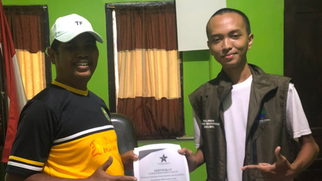 Pertemuan Relima Perpusnas RI Subang dengan Kades Ciasem Girang.