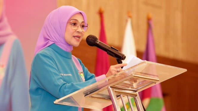 Pembina DPP Perempuan Bangsa, Rustini Muhaimin membuka Musyawarah Pimpinan Nasional (Muspimnas) Perempuan Bangsa.