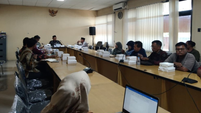 Dengar pendapat para pedagang bersama OPD Pemkab dan DPRD di kantor DPRD Kabupaten Kediri.