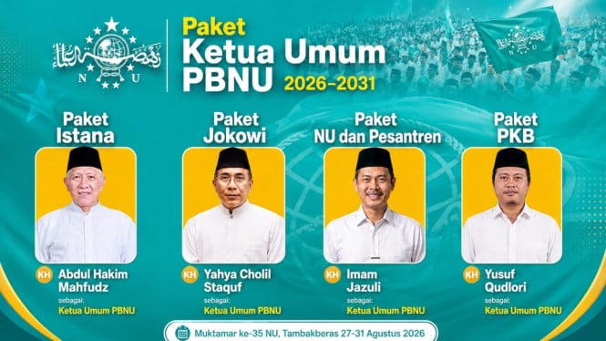 Potret Gus Kikin, Gus Yahya, Kiai Imjaz, dan Gus Yusuf Chudlori.