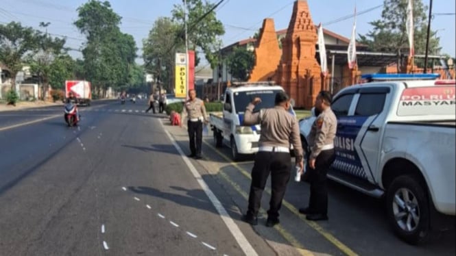 Lokasi Kecelakaan yang Menewaskan Kurir Ekspedisi.