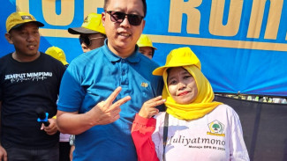 Ikut Senam Paslon Rober-Adhe  Perserta Ini Malah berkostum Bertuliskan Juliyatmono, Begini Endingnya