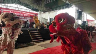 Acara Tasyakuran Bagus Selo Diwarnai Atraksi Barongsai, Wushu Hingga Taekwondo