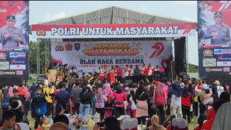 Panggung Bhayangkara ke-79 Meledak! Difarina Indra Bikin Warga Tegal Ambyar