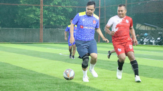 Solidkan Kerjasama Jaga Kamtibmas di Jepara, Forkompinda Ditantang Match Day Mini Soccer