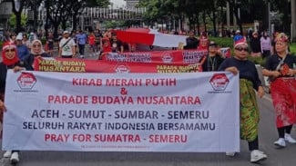 Gelar Aksi Solidaritas Untuk Sumatera dan Semeru, PNIB Gelar Kirab Merah Putih
