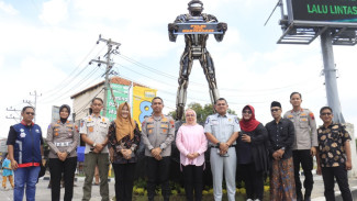 Robot Knalpot Brong Diresmikan, Polres Tegal dan Pemkab Tegal Kirim Warning di Exit Tol Adiwerna