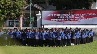 Walikota Yogya Lantik 1.200 PPPK Paruh Waktu, Tegaskan Etos Kerja Aparatur