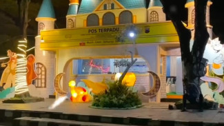 Pos Mudik Karanganyar Bernuansa Timur Tengah, Dekorasi Aladdin Jadi Daya Tarik Pemudik
