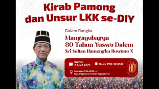 Kirab Pamong dan Unsur LKK se-DIY Semarakkan Mangayubagya 80 Tahun Sri Sultan HB X