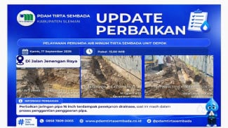 PDAM Sleman Utamakan Pelanggan, Gercep Perbaiki Pipa 16 Inci Terdampak Proyek Drainase