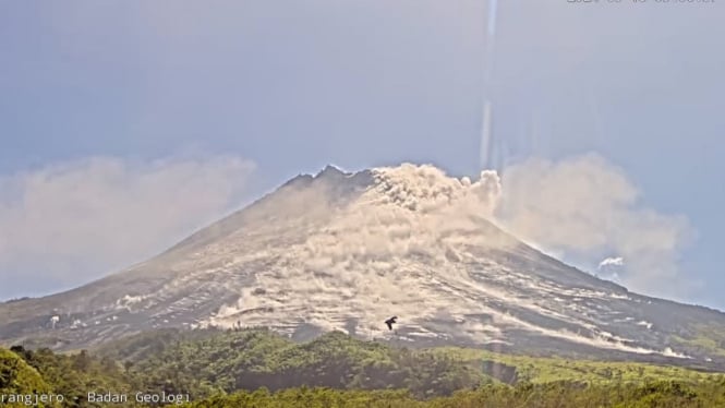 Awan panas Gunung Merapi meluncur 1,1 kilometer ke barat daya