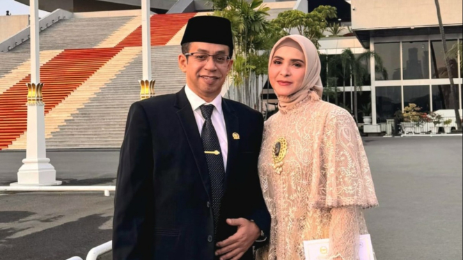 Anggota DPR RI 2024-2029, Rizal Bawazier dan istri