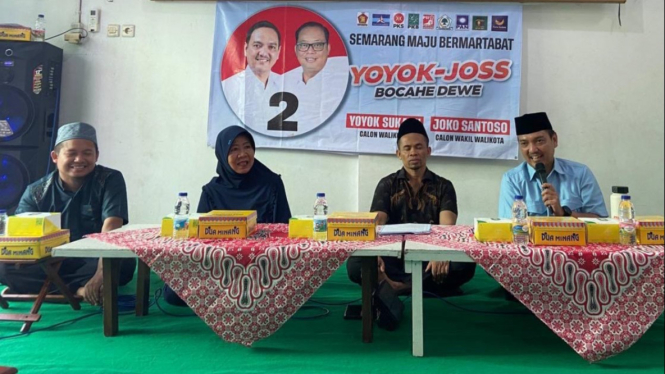 Yoyok Sukawi bersama pengurus panti asuhan